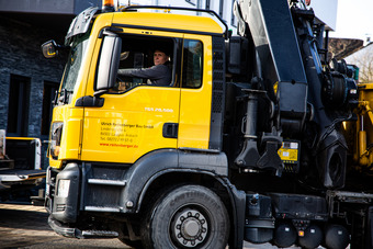 LKW Fahrer im Baugewerbe